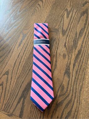 NWT Club Room Pink with Navy Diagonal Stripe tie.